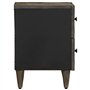 vidaXL Table de Chevet Gris Clair 40x33x46 cm Bois de manguier Solide, Armoire de lit, Meuble de Chambre à Coucher, Table de Che