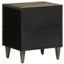 vidaXL Table de Chevet Gris Clair 40x33x46 cm Bois de manguier Solide, Armoire de lit, Meuble de Chambre à Coucher, Table de Che