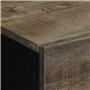 vidaXL Table de Chevet Gris Clair 40x33x46 cm Bois de manguier Solide, Armoire de lit, Meuble de Chambre à Coucher, Table de Che