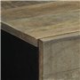 vidaXL Table de Chevet Gris Clair 50x33x60 cm Bois de manguier Massif, Armoire de lit, Meuble de Chambre à Coucher, Table de Che