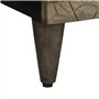 vidaXL Table de Chevet Gris Clair 50x33x60 cm Bois de manguier Massif, Armoire de lit, Meuble de Chambre à Coucher, Table de Che