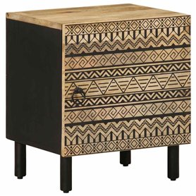 vidaXL Table de Chevet Noir 40x33