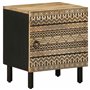 vidaXL Table de Chevet Noir 40x33