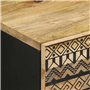 vidaXL Table de Chevet Noir 40x33,5x46 cm Bois de manguier Massif Brut, Armoire de lit, Meuble de Chambre à Coucher, Table de Ch
