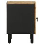 vidaXL Tables de Chevet 2 pcs Noir Bois de manguier Massif Brut, Armoire de lit, Meuble de Chambre à Coucher, Table de Chevet en