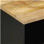 vidaXL Tables de Chevet 2pcs Noir 40x33x46cm Bois manguier Massif Brut, Armoire de lit, Meuble de Chambre à Coucher, Table de Ch