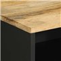 vidaXL Table de Chevet Noir 50x33x62 cm Bois de manguier Massif Brut, Armoire de lit, Meuble de Chambre à Coucher, Table de Chev