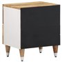 vidaXL Table de Chevet 40x33,5x46 cm Bois de manguier Solide, Armoire de lit, Meuble de Chambre à Coucher, Table de Chevet en Bo