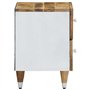 vidaXL Table de Chevet 40x33,5x46 cm Bois de manguier Solide, Armoire de lit, Meuble de Chambre à Coucher, Table de Chevet en Bo