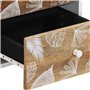 vidaXL Table de Chevet 40x33,5x46 cm Bois de manguier Solide, Armoire de lit, Meuble de Chambre à Coucher, Table de Chevet en Bo