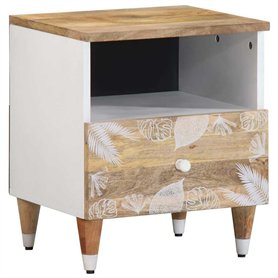 vidaXL Table de Chevet 40x33x46 cm Bois de manguier Solide