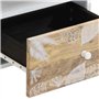 vidaXL Table de Chevet 40x33x46 cm Bois de manguier Solide, Armoire de lit, Meuble de Chambre à Coucher, Table de Chevet en Bois