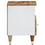 vidaXL Tables de Chevet 2 pcs 40x33x46 cm Bois de manguier Solide, Armoire de lit, Meuble de Chambre à Coucher, Table de Chevet 