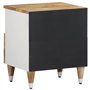 vidaXL Tables de Chevet 2 pcs 40x33x46 cm Bois de manguier Solide, Armoire de lit, Meuble de Chambre à Coucher, Table de Chevet 