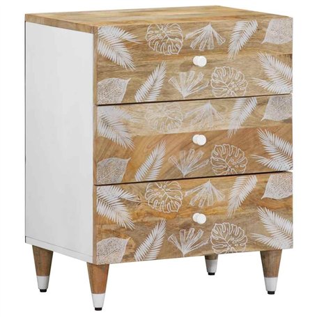 vidaXL Table de Chevet 50x33x60 cm Bois de manguier Massif