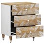 vidaXL Table de Chevet 50x33x60 cm Bois de manguier Massif, Armoire de lit, Meuble de Chambre à Coucher, Table de Chevet en Bois