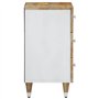 vidaXL Table de Chevet 50x33x60 cm Bois de manguier Massif, Armoire de lit, Meuble de Chambre à Coucher, Table de Chevet en Bois