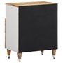 vidaXL Table de Chevet 50x33x60 cm Bois de manguier Massif, Armoire de lit, Meuble de Chambre à Coucher, Table de Chevet en Bois