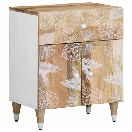 vidaXL Table de Chevet 50x33x60 cm Bois de manguier Massif