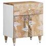 vidaXL Table de Chevet 50x33x60 cm Bois de manguier Massif