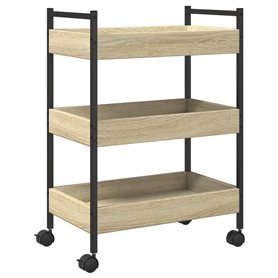 vidaXL Chariot de Cuisine chêne Sonoma 50x30x70 cm Bois d'ingénierie