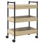 vidaXL Chariot de Cuisine chêne Sonoma 50x30x70 cm Bois d'ingénierie