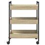 vidaXL Chariot de Cuisine chêne Sonoma 50x30x70 cm Bois d'ingénierie, Chariot à légumes, Chariot, Chariot de Service, Chariot de