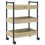 vidaXL Chariot de Cuisine chêne Sonoma 50x30x70 cm Bois d'ingénierie, Chariot à légumes, Chariot, Chariot de Service, Chariot de