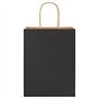 vidaXL Sacs en Papier 50 pcs avec poignées Noir 21x11x28 cm, Sac en Papier, Sac Cadeau en Papier, Sac Cadeau en Papier Kraft, Sa