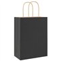 vidaXL Sacs en Papier 50 pcs avec poignées Noir 21x11x28 cm, Sac en Papier, Sac Cadeau en Papier, Sac Cadeau en Papier Kraft, Sa