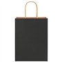 vidaXL Sacs en Papier 250 pcs avec poignées Noir 21x11x28 cm