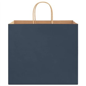 vidaXL Sacs en Papier 250 pcs avec poignées Bleu 32x22x28 cm