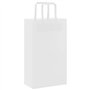 vidaXL Sacs en Papier 50 pcs avec poignées Blanc 21x11x36 cm, Sac en Papier, Sac Cadeau en Papier, Sac Cadeau en Papier, Sac