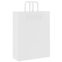vidaXL Sacs en Papier Kraft 250 pcs avec poignées Blanc 32x12x42 cm