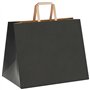 vidaXL Sacs en Papier Kraft 50 pcs avec poignées Noir 32x22x24 cm
