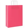 vidaXL Sacs en Papier 50 pcs avec poignées Rose 32x12x42 cm