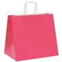 vidaXL Sacs en Papier Kraft 50 pcs avec poignées Rose 32x22x28 cm