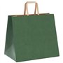 vidaXL Sacs en Papier Kraft 50 pcs avec poignées Vert 32x22x28 cm
