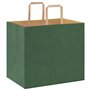 vidaXL Sacs en Papier Kraft 50 pcs avec poignées Vert 32x22x28 cm