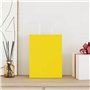 vidaXL Sacs en Papier Kraft 50 pcs avec poignées Jaune 21x11x28 cm