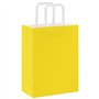 vidaXL Sacs en Papier Kraft 50 pcs avec poignées Jaune 21x11x28 cm