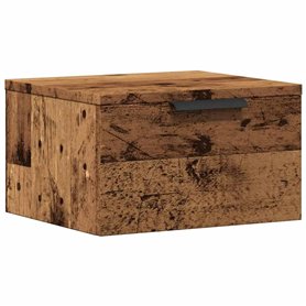 vidaXL Table de Chevet Murale Vieux Bois 34x30x20 cm