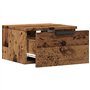 vidaXL Table de Chevet Murale Vieux Bois 34x30x20 cm, Armoire de Chevet Flottante, Armoire de Chevet Suspendue, unité de Chevet 