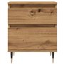 vidaXL Tables de Chevet 2 pcs chêne Artisanal 40x35x50 cm, Meuble de Chevet, Table d'appoint, Armoire de lit, Armoire de Chevet,
