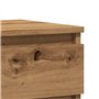 vidaXL Tables de Chevet 2 pcs chêne Artisanal 40x35x50 cm, Meuble de Chevet, Table d'appoint, Armoire de lit, Armoire de Chevet,