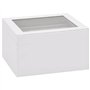 vidaXL Boîte à bijoux 3 couches blanc 23x20,5x14 cm, organisateur de bijoux, boîte à bagues, boîte à bijoux personnelle, coffre 
