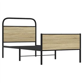 vidaXL Cadre de lit sans Matelas 80x200cm chêne Sonoma Bois ingénierie