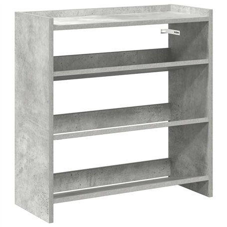 vidaXL Étagère à Chaussures Gris béton 60x25x62 cm Bois d'ingénierie