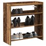 vidaXL Étagère à Chaussures Vieux Bois 60x25x62 cm Bois d'ingénierie, Rangement de Chaussures, Armoire de Rangement de Chaussure