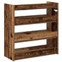 vidaXL Étagère à Chaussures Vieux Bois 60x25x62 cm Bois d'ingénierie, Rangement de Chaussures, Armoire de Rangement de Chaussure